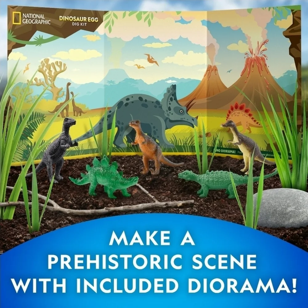 New National Geographic Dino Egg Dig Kits 12 Dinosaur Egg Dig Bricks, 12 Figure
